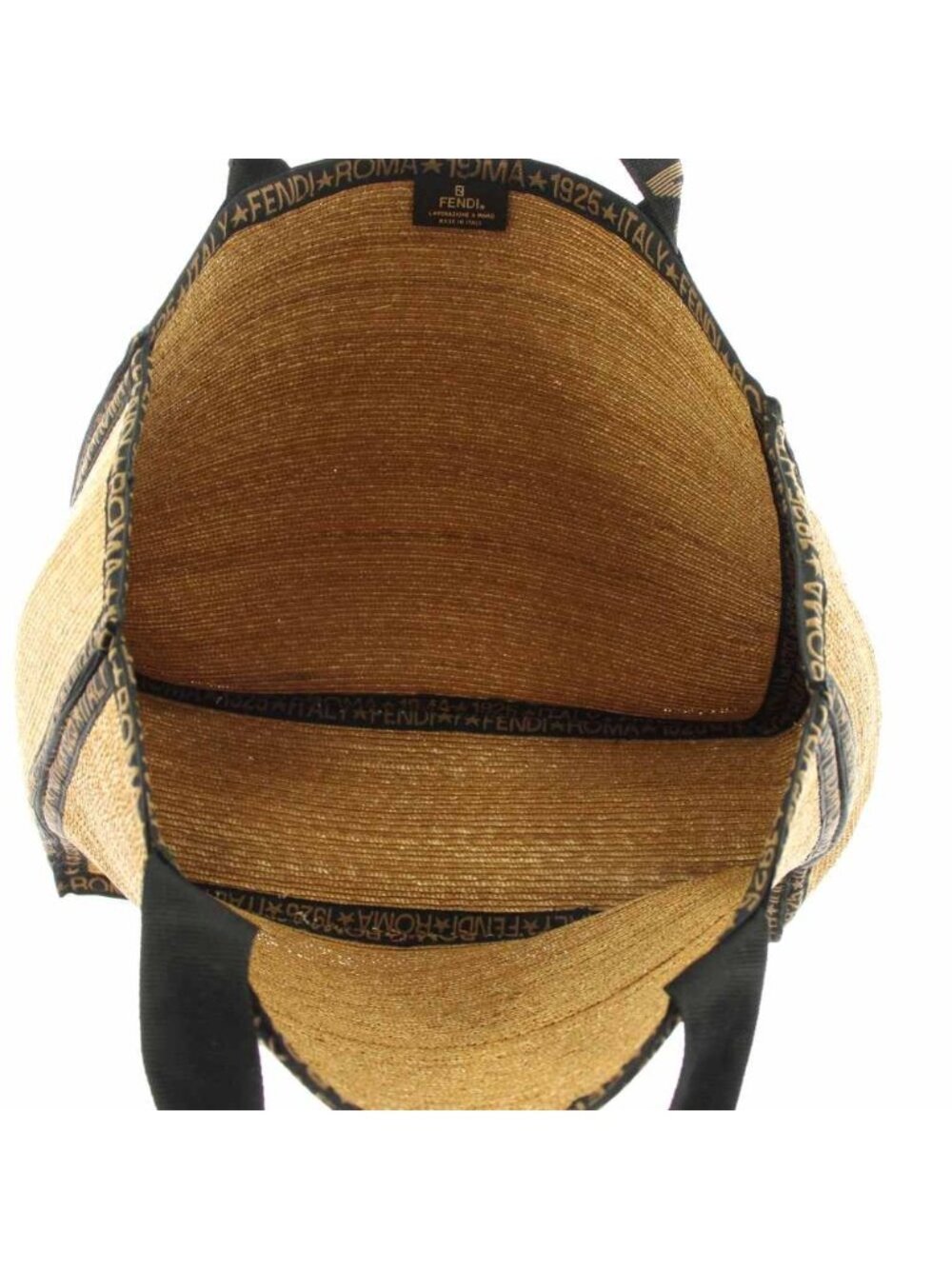 Fendi Basket Tote Logo Beige Black - Picture 6 of 6